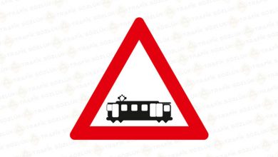 Tramvay Hattı İle Oluşan Kavşak Levhası T-39 2025 tehlike uyarı işaret levhaları Tramvay Hattı İle Oluşan Kavşak Levhası T-39
