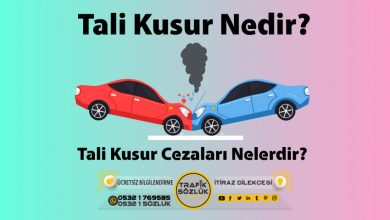 Tali Kusur Nedir? Tali Kusurun Tazminata Etkisi 2025 tali kusur trafik tali kusurlu haller