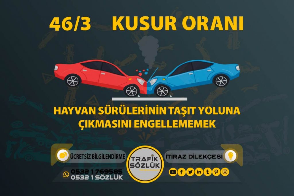 46/3 trafik cezası 2025 46/3 trafik cezası 46/3 kusur oranı açıklaması ve itiraz ktk 463