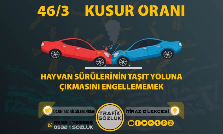 46/3 kusur oranı açıklaması ve itiraz ktk 463