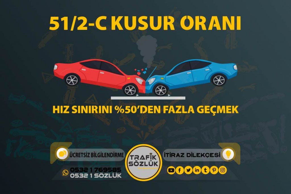 51/2-c trafik cezası 2025 51/2-c trafik cezası 51/2-c kusur oranı açıklaması ve itiraz ktk 51/2c