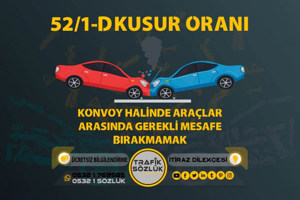 52/1-d trafik cezası 2025 52/1-d trafik cezası 52/1-d kusur oranı açıklaması ve itiraz ktk 52/1d