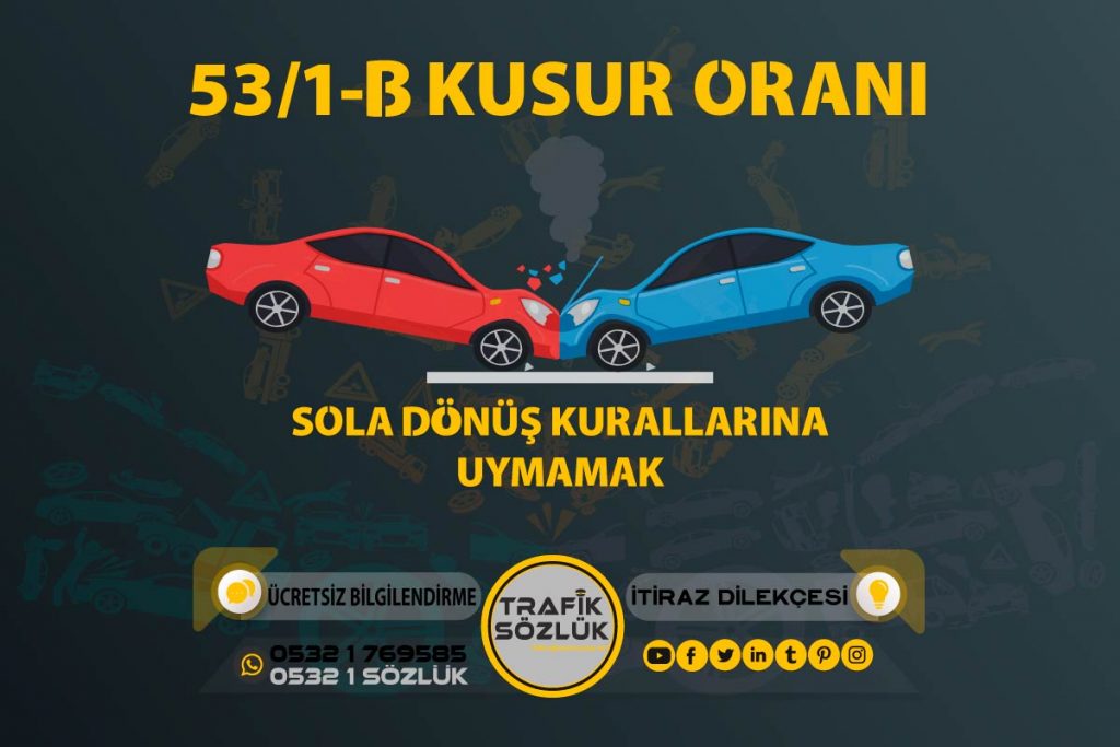 53/1-b trafik cezası 2025 53/1-b trafik cezası 53/1-b kusur oranı açıklaması ve itiraz ktk 53/1b