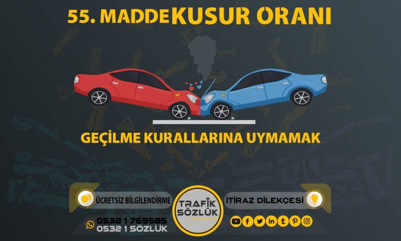 55. madde kusur oranı açıklaması ve itiraz ktk 55. madde