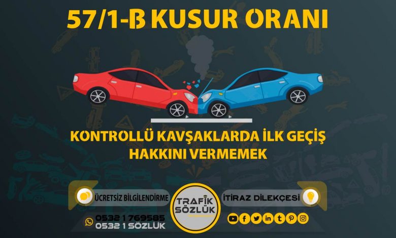 57/1-b kusur oranı açıklaması ve itiraz ktk 57/1b