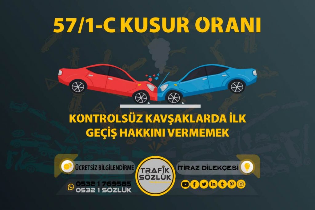57/1-c trafik cezası 2025 57/1-c trafik cezası 57/1-c kusur oranı açıklaması ve itiraz ktk 57/1c