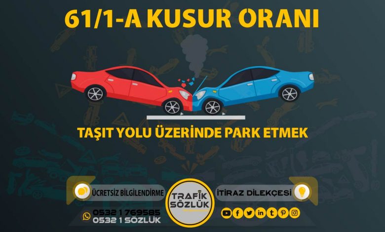 61/1-a kusur oranı açıklaması ve itiraz ktk 61/1a