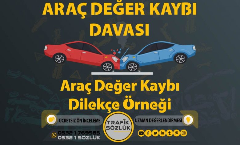 Araç Değer Kaybı Davası Nedir? 2024 Araç değer kaybı davası